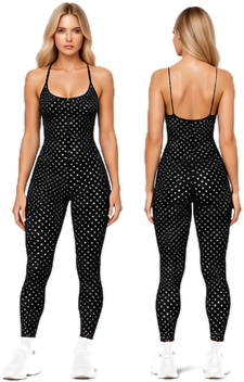 Polka Barbie Set Black tank top and Leggings push-up